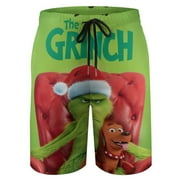 Grin-c Beach Shorts Anime Printed Swim Trunks Water Resistant Drawstring Sports Shorts For Youth Boys
